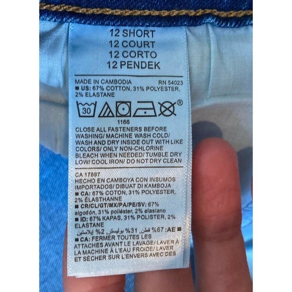 NWT Old Navy Women’s Blue Mid Rise Power Slim Jeans Size 12 Short - Picture 5 of 9